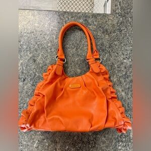 Nine & Co. Orange Shoulder Bag with Slouchy Design